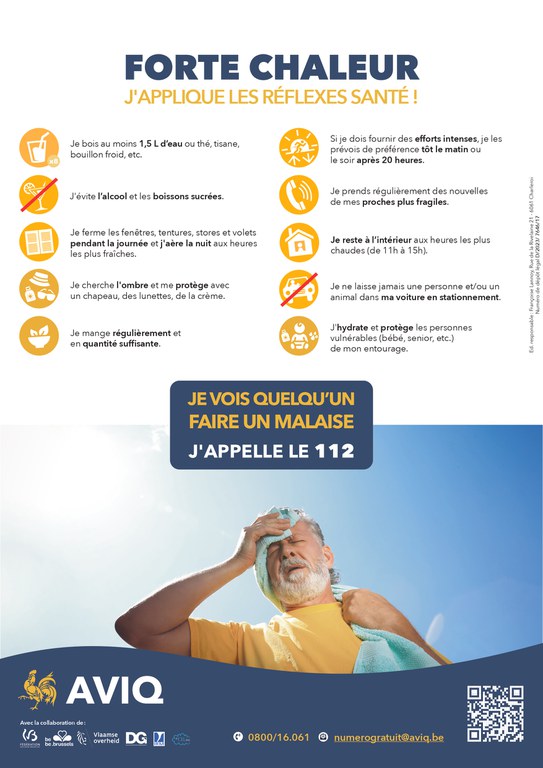 Affiche fortes chaleurs AVIQ 2026